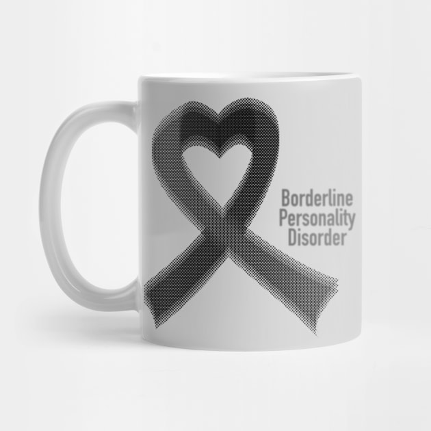 Borderline Personality Disorder Awareness Halftone Ribbon by ADHDisco